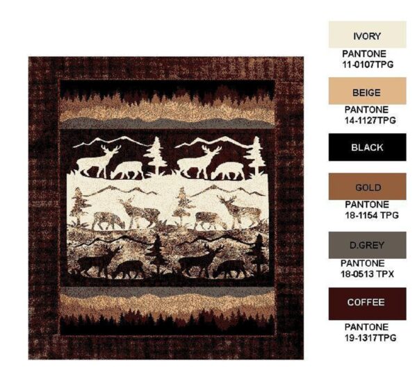 Furnish My Place Pine & Moose Lodge Rug - Image 10