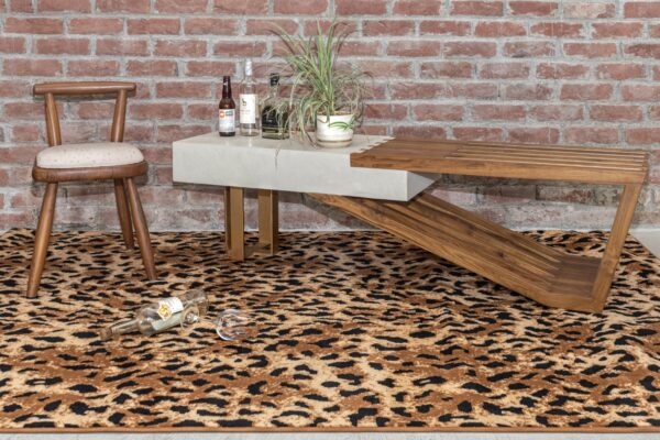 Furnish My Place Leopard Print Area Rug - Image 2